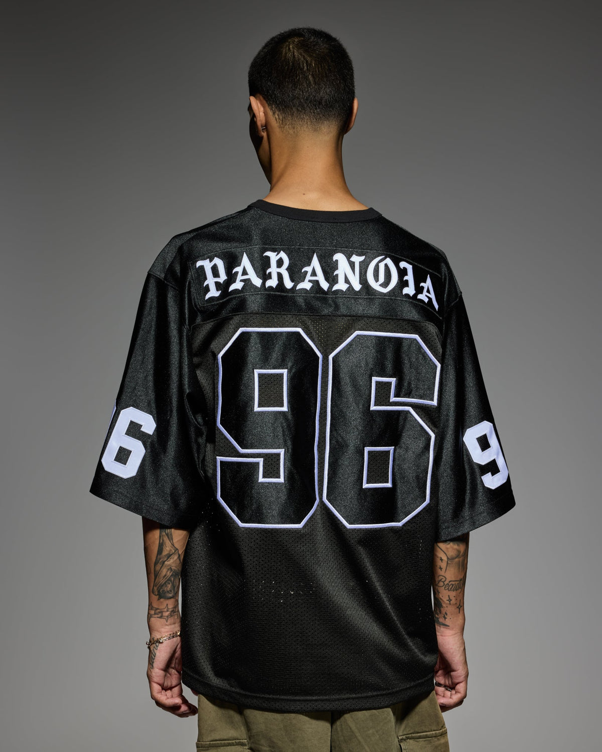 PARANOIA FOOTBALL JERSEY: BLACK