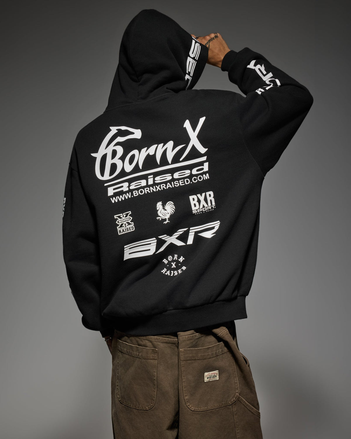 PARLAY ZIP-UP HOODIE: BLACK