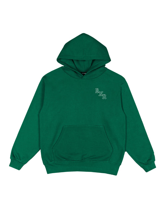BXR JUMBO ARCH HOODIE: FOREST GREEN