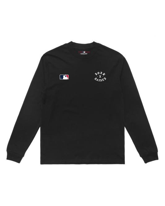 BORN X RAISED + MLB SHOULDER TO SHOULDER LONGSLEEVE: BLACK