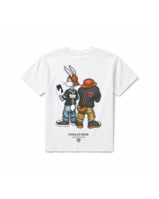 BORN X RAISED + LOONEY TUNES YOUTH BACK TO BACK TEE: WHITE