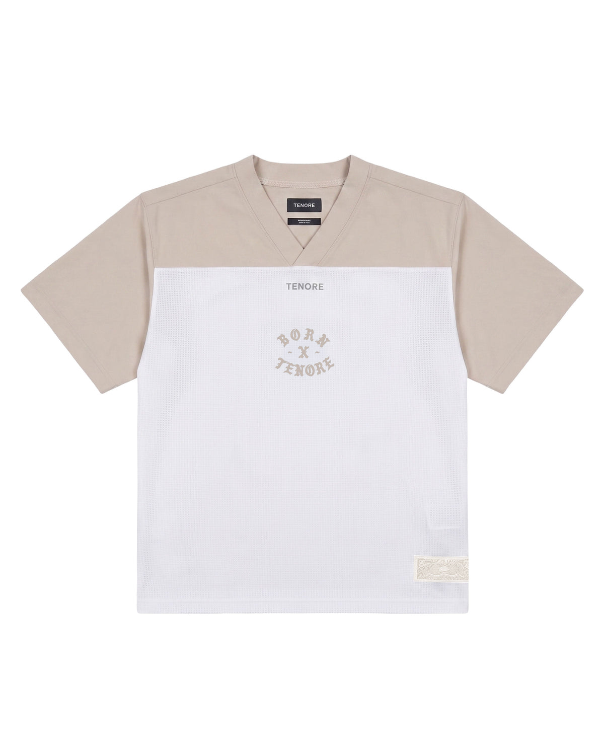 BORN X RAISED + TENORE DAY FOOTBALL JERSEY: CREAM