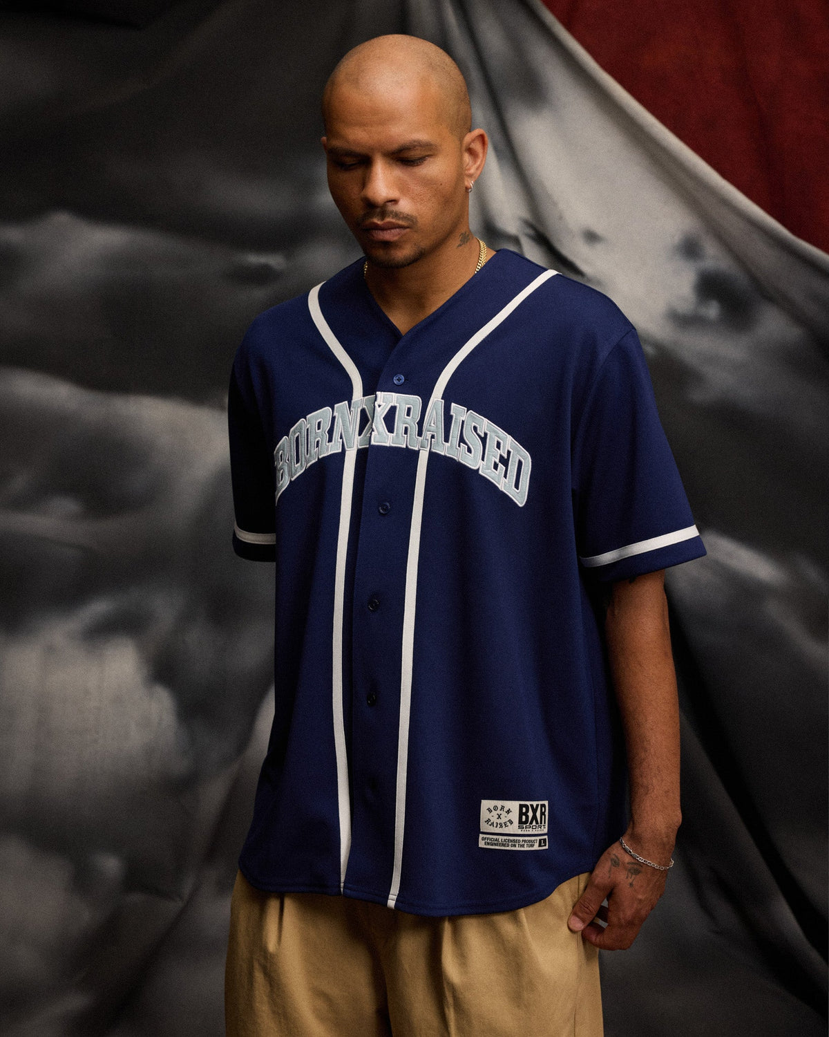 BXR SPORT ARCH BASEBALL JERSEY: BLUE
