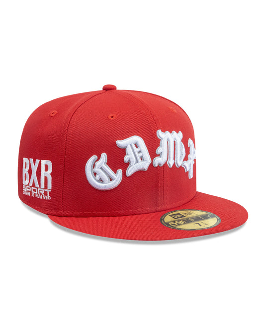 BORN X RAISED + DIABLOS CDMX FITTED HAT: RED