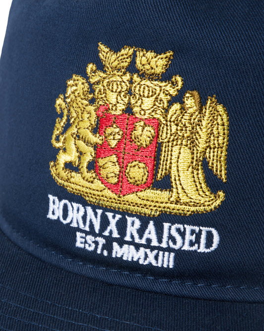 CREST 5 PANEL HAT: NAVY