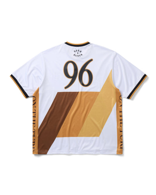 CREST SOCCER JERSEY: WHITE / GOLD