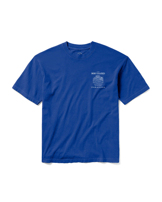 PARANOIA CREST TEE: BLUE
