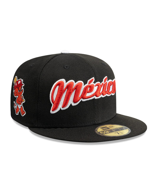 BORN X RAISED + DIABLOS DIABLITO FITTED HAT: BLACK