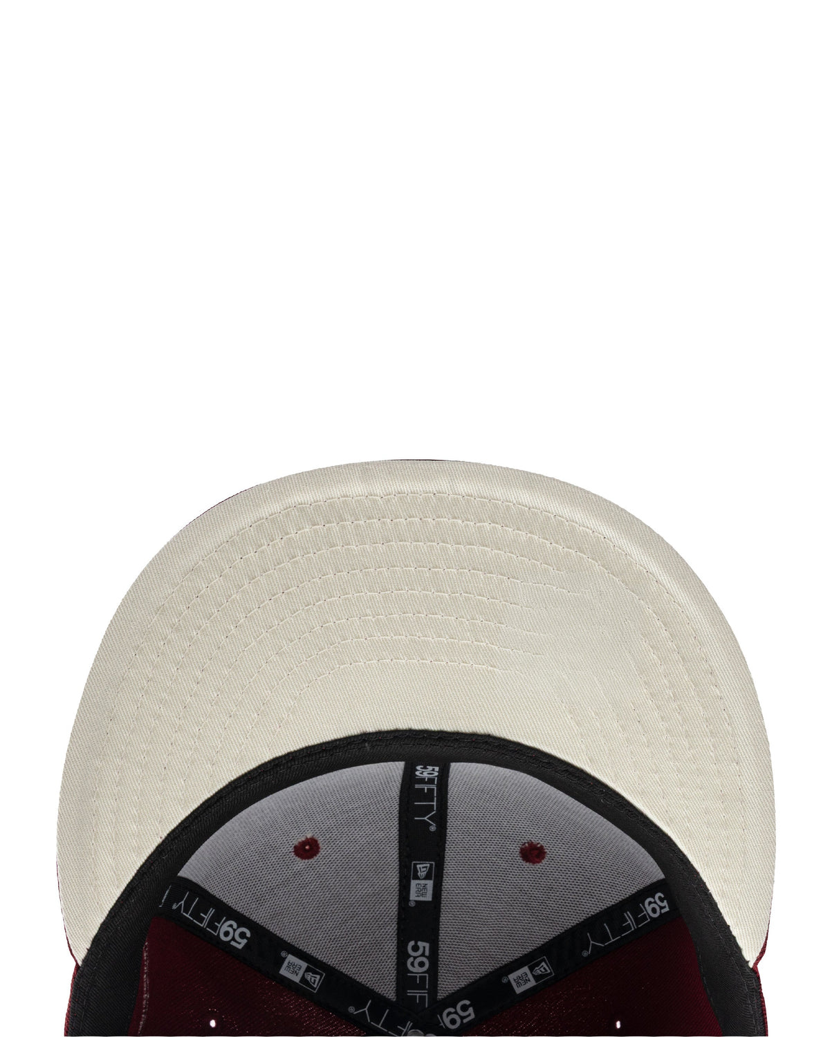 BORN X RAISED + DIABLOS 2X CHAMPS ROCKER FITTED HAT: BURGUNDY
