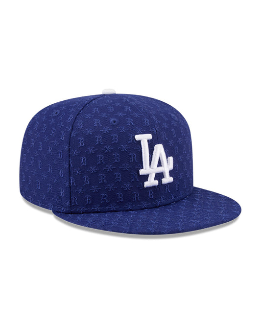 BORN X RAISED + DODGERS MONOGRAM FITTED: BLUE
