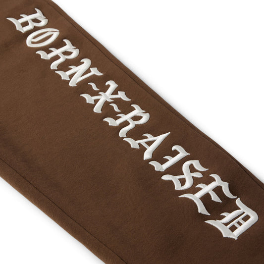 BXR EMBROIDERED SWEATS: WALNUT