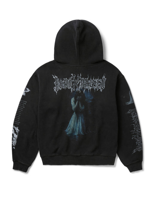 LLORONA ZIP-UP HOODIE: VINTAGE BLACK