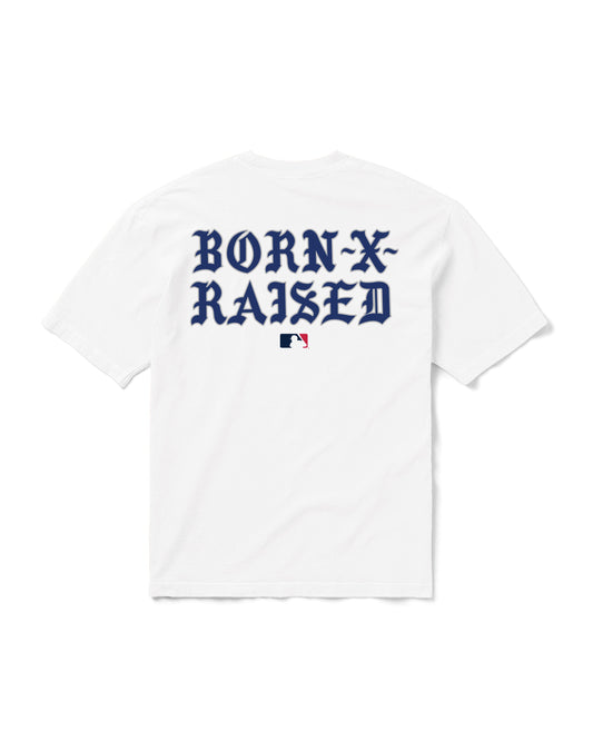 BORN X RAISED + MLB MAJOR LEAGUE TEE: WHITE