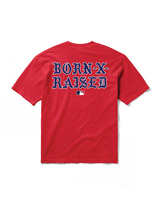 BORN X RAISED + MLB MAJOR LEAGUE TEE: RED