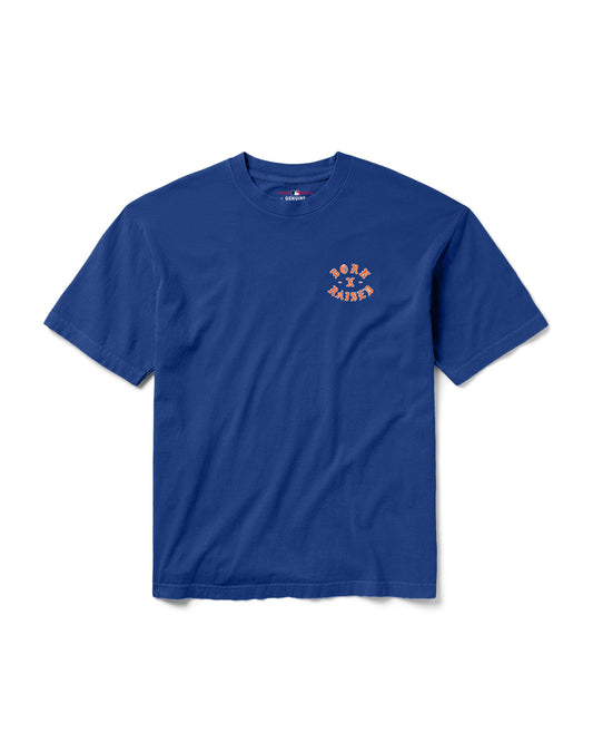 BORN X RAISED + METS EYEBUSTER TEE: BLUE