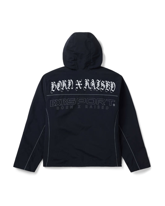 BXR PIPED SHELL JACKET: BLACK