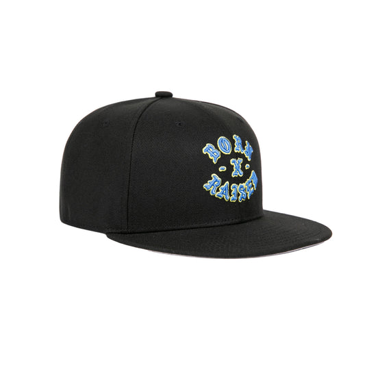 ROCKER SNAPBACK HAT: BLACK / BLUE