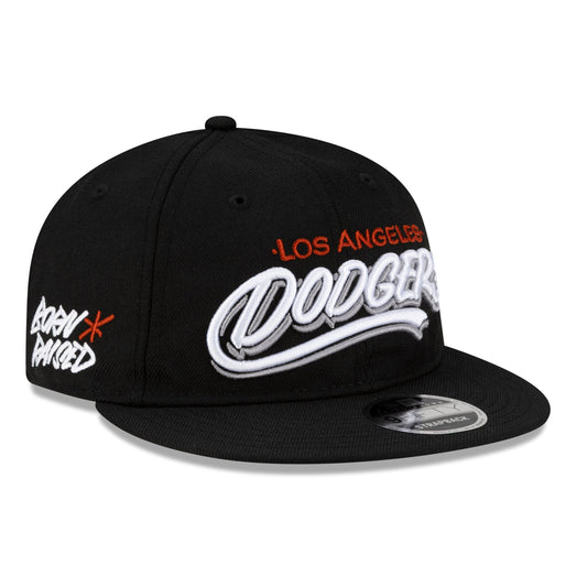 BORN X RAISED + DODGERS SIGNPAINTER STRAPBACK: BLACK