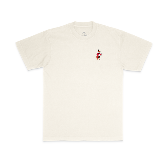 SNOOTY ROCKER TEE: CREAM / GREY