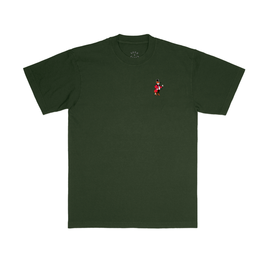 SNOOTY ROCKER TEE: EMERALD / PURPLE