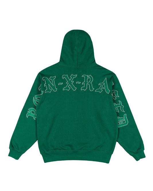BXR JUMBO ARCH HOODIE: FOREST GREEN