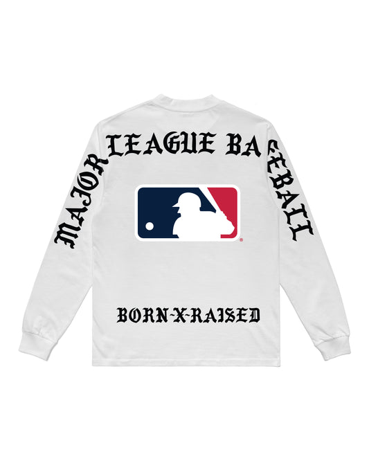 BORN X RAISED + MLB SHOULDER TO SHOULDER LONGSLEEVE: WHITE