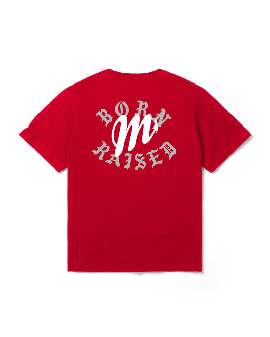 BORN X RAISED + DIABLOS ROCKER TEE: RED