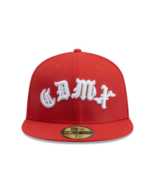 BORN X RAISED + DIABLOS CDMX FITTED HAT: RED