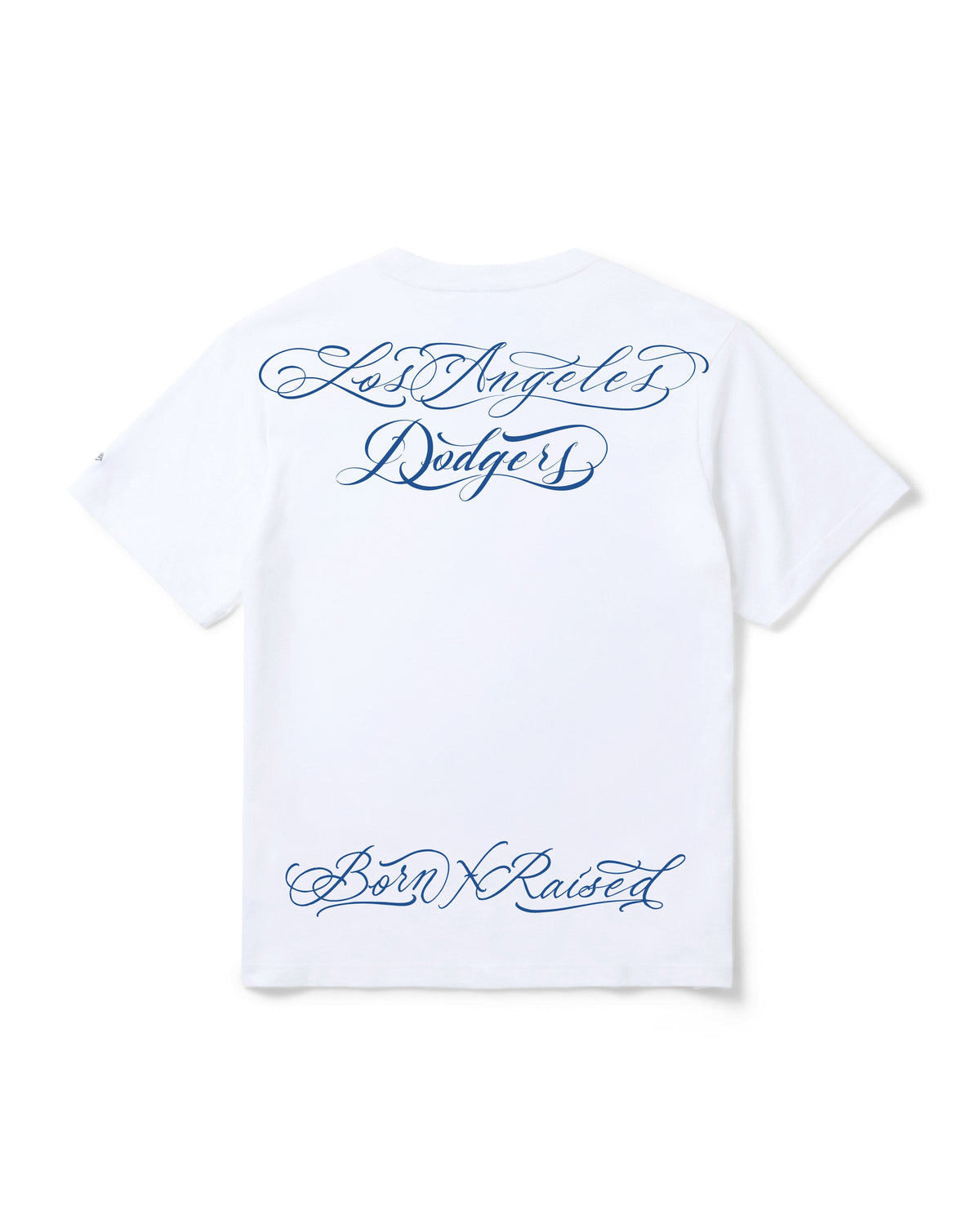 BORN X RAISED + DODGERS FINE LINE TEE: WHITE