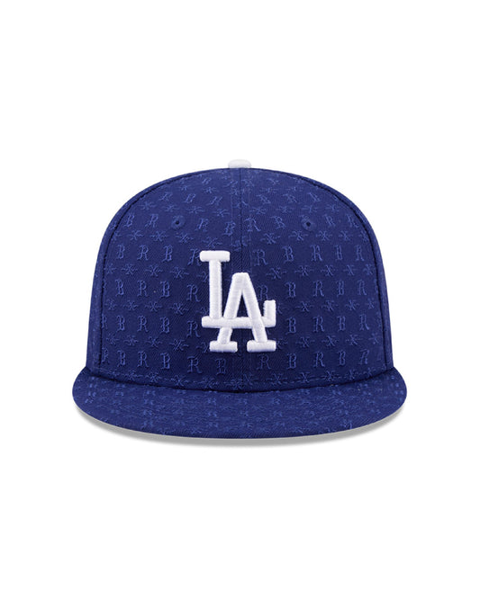BORN X RAISED + DODGERS MONOGRAM FITTED: BLUE