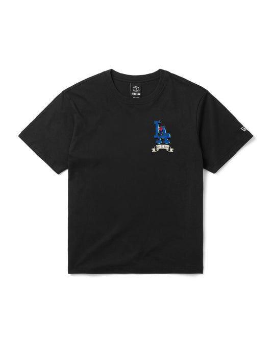 BORN X RAISED + DODGERS ROSE TEE: BLACK
