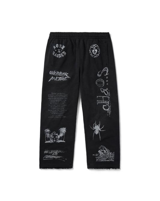 LLORONA SWEATS: VINTAGE BLACK