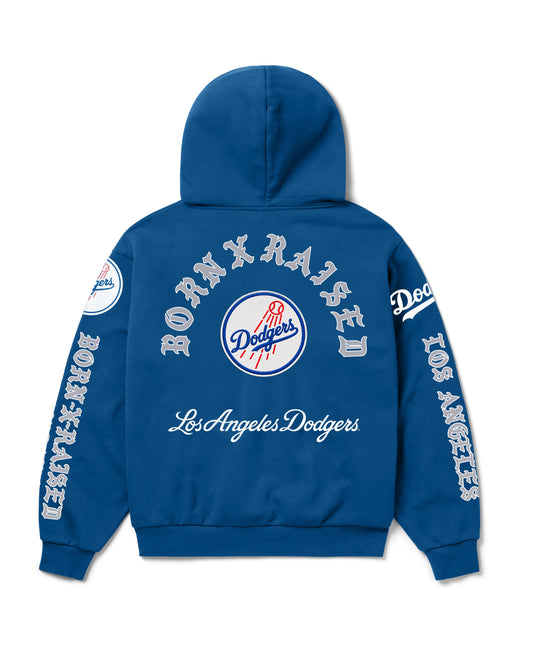 BORN X RAISED + DODGERS MONEYBALL HOODIE: BLUE