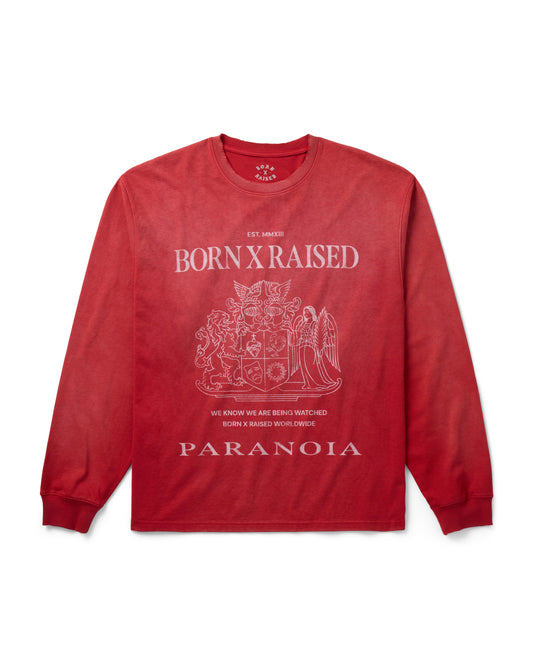 PARANOIA CREST LONGSLEEVE: VINTAGE CARDINAL