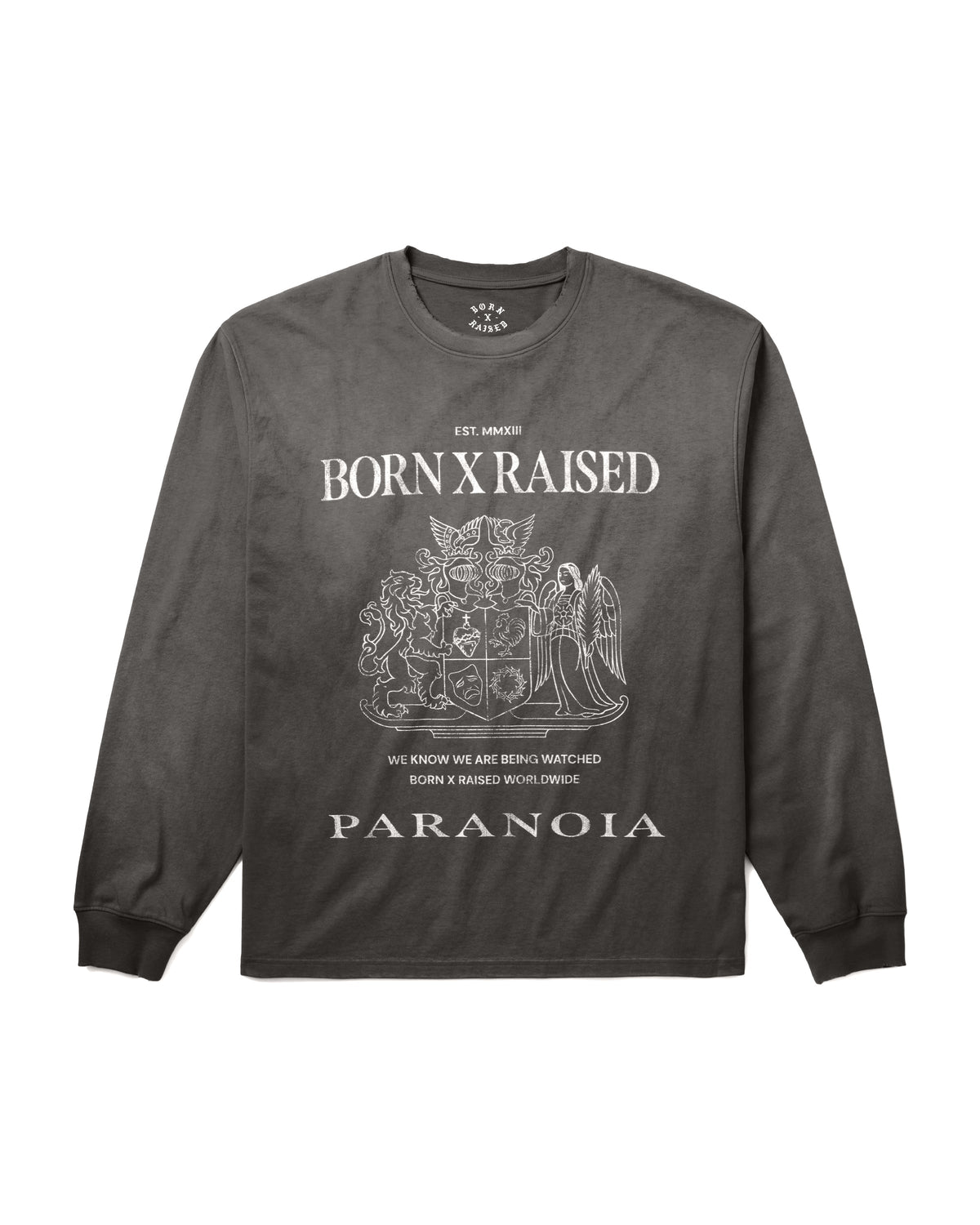 PARANOIA CREST LONGSLEEVE: VINTAGE BLACK