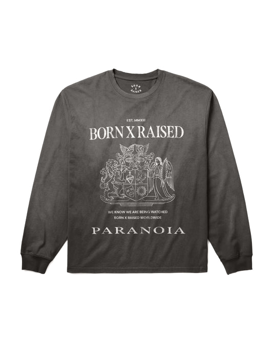 PARANOIA CREST LONGSLEEVE: VINTAGE BLACK