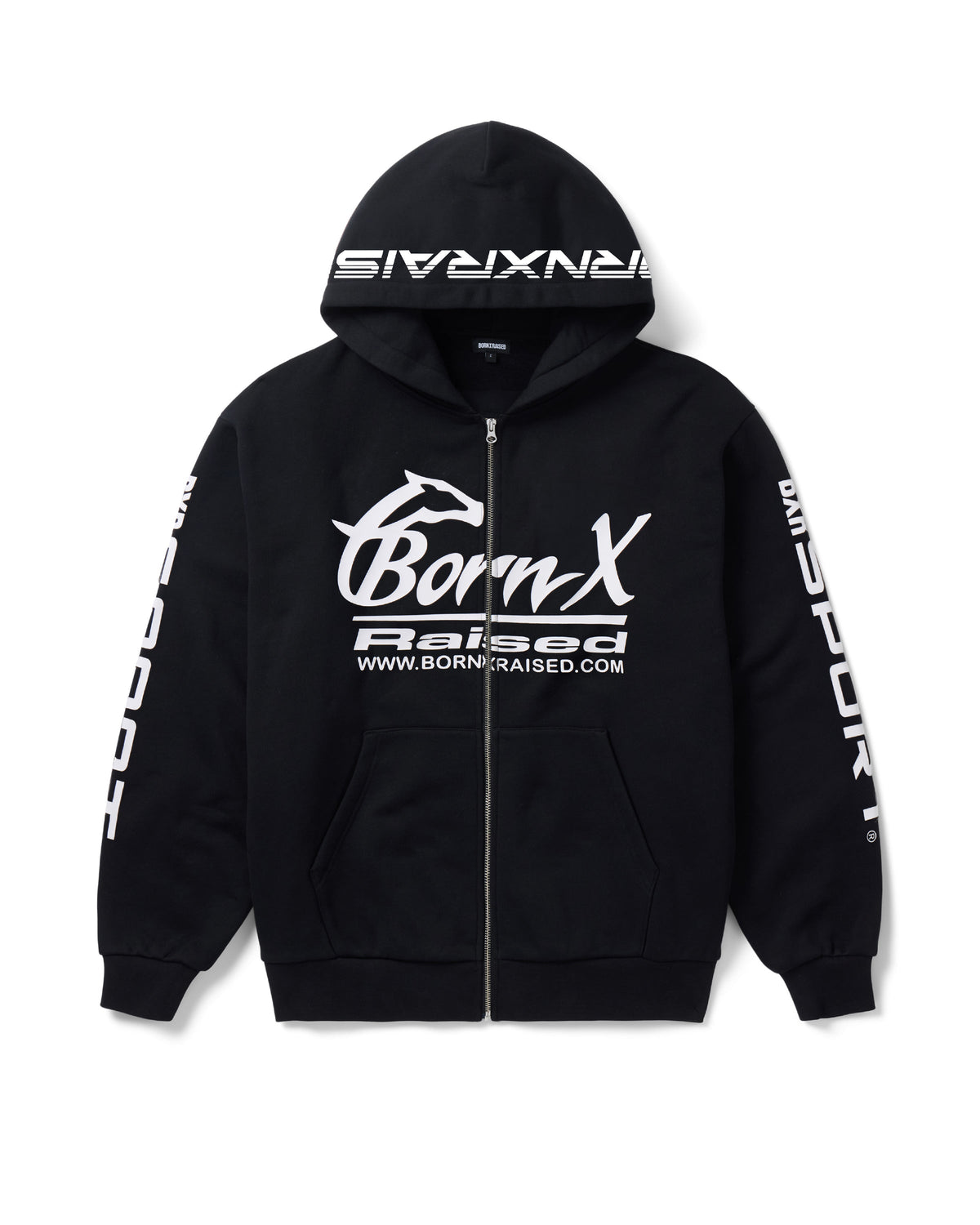 PARLAY ZIP-UP HOODIE: BLACK