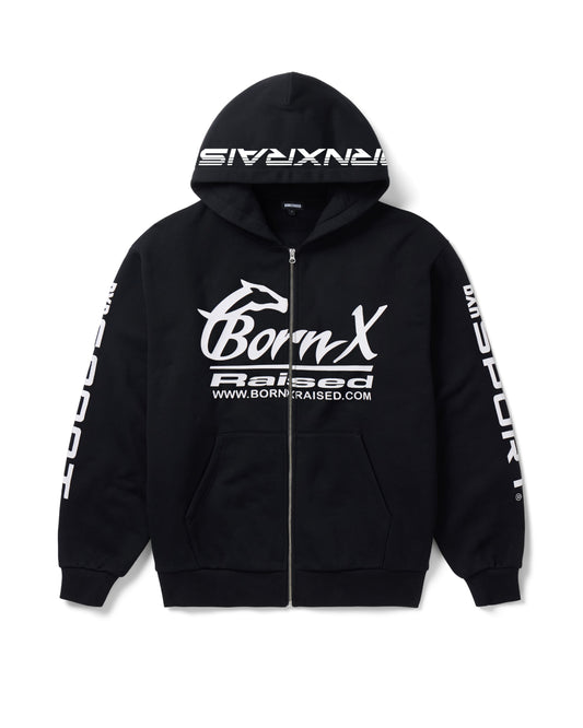 PARLAY ZIP-UP HOODIE: BLACK