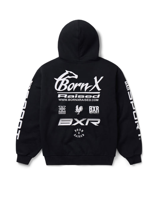 PARLAY ZIP-UP HOODIE: BLACK