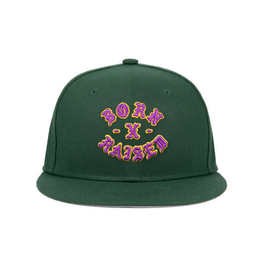 ROCKER SNAPBACK HAT: EMERALD / PURPLE