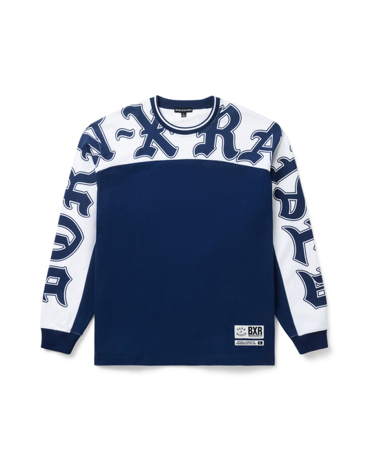 SHOULDER ARCH LONGSLEEVE: NAVY / WHITE