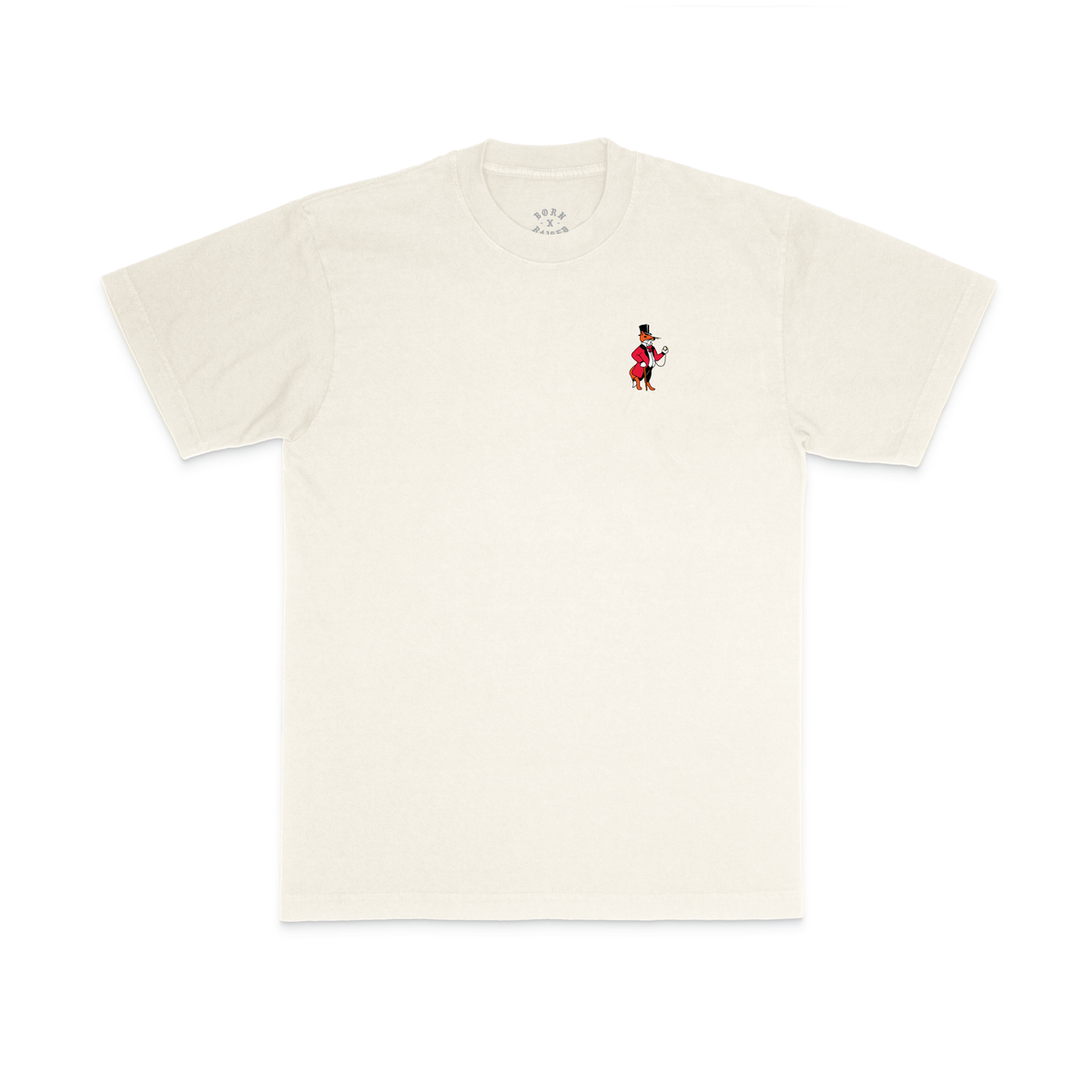 SNOOTY ROCKER TEE: CREAM / GREY