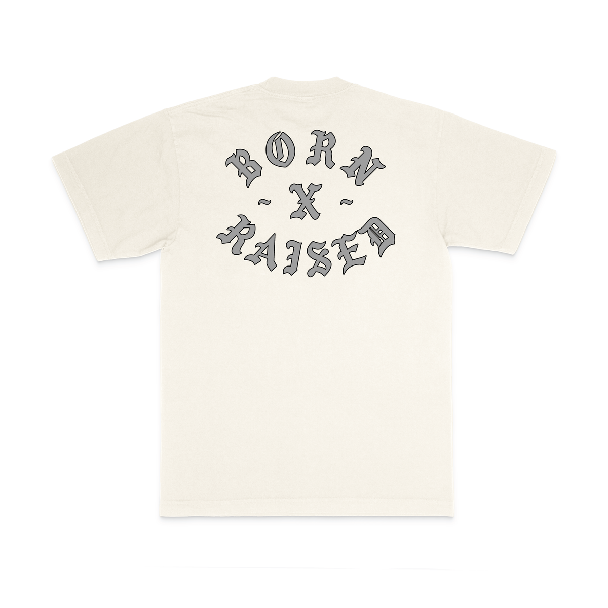 SNOOTY ROCKER TEE: CREAM / GREY