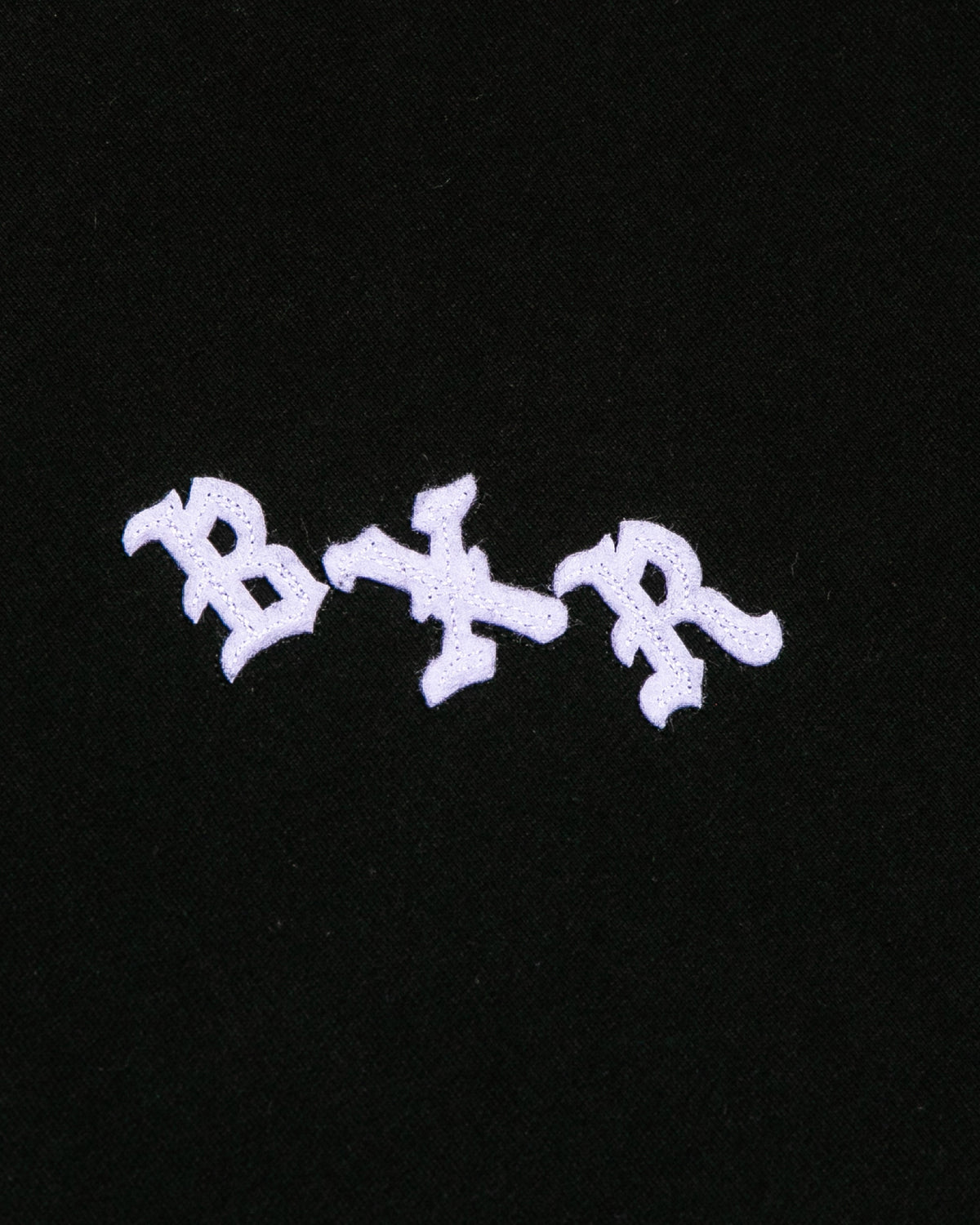 THE TOWN FELT LETTER CREWNECK: BLACK