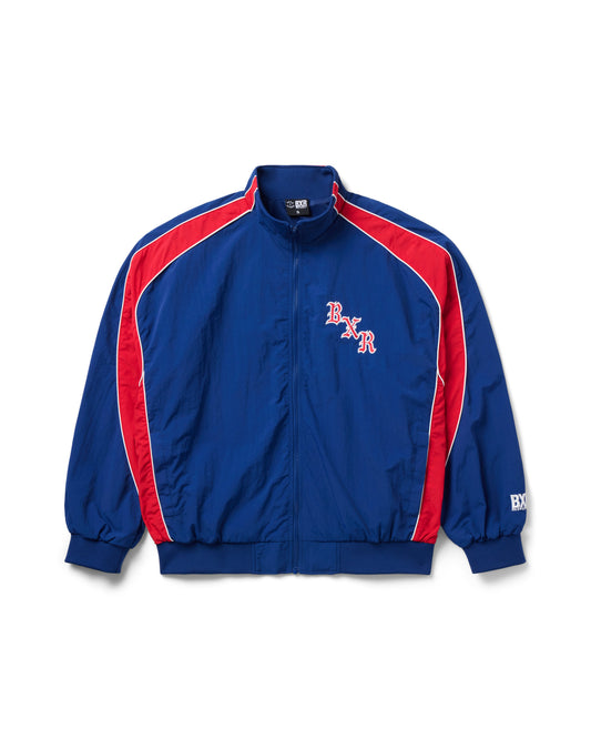 BXR SPORT WARM-UP WINDBREAKER: NAVY W/ RED