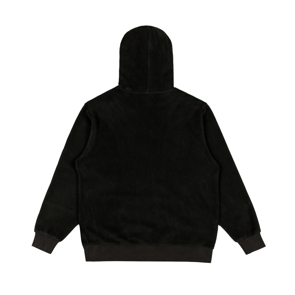 BXR EMBROIDERED INSIDE OUT ZIP-UP HOODIE: BLACK